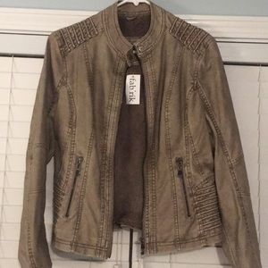 Women’s fleece lined Moto jacket (Fab’rik)